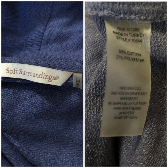 SOFT SURROUNDINGS Zip Up Sweater Size L - Picture 3 of 3